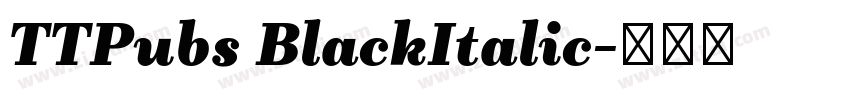 TTPubs BlackItalic字体转换